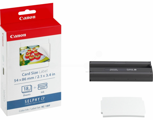 Canon Fotopapier-Set KC-18IF 5,4 x 8,6 cm glänzend 1 St.