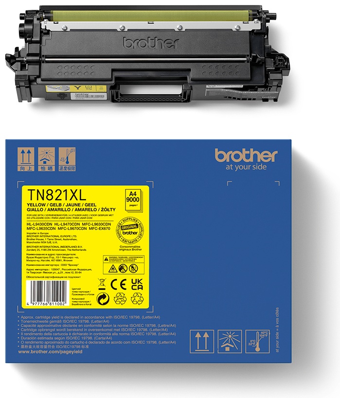 Original Brother TN821XLY Toner Gelb