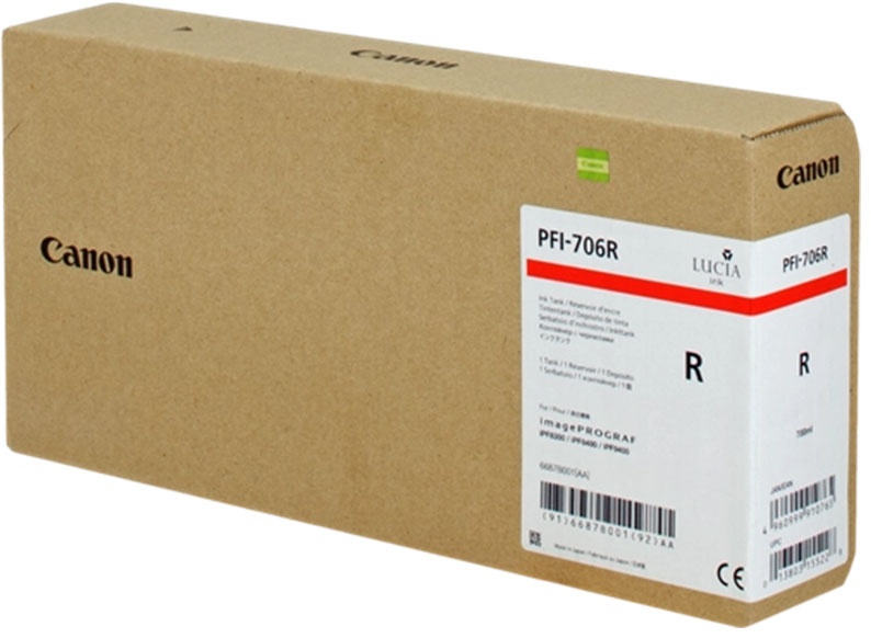 Original Canon PFI706R | 6687B001 Tinte Rot ( 2025 )
