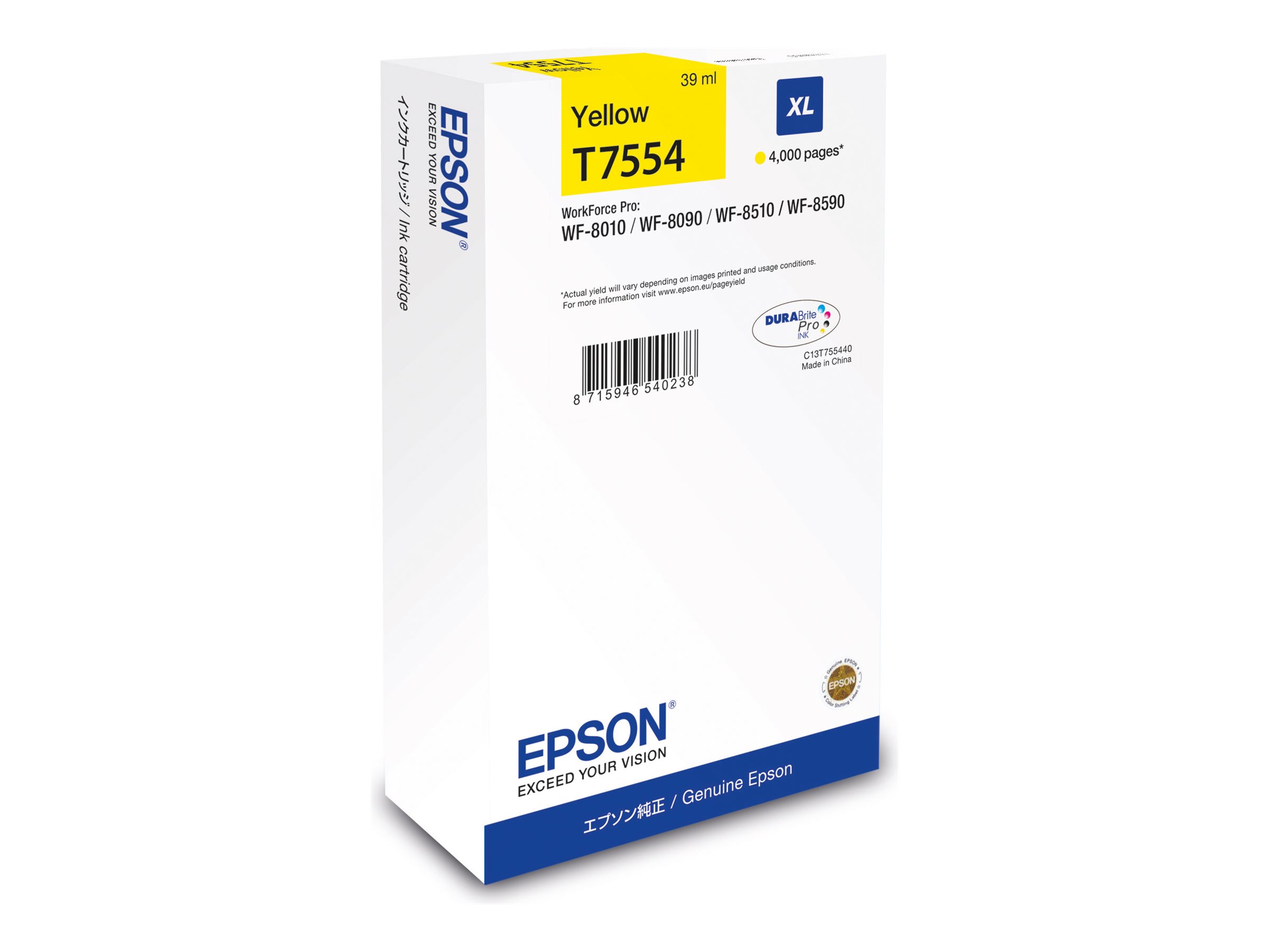 Original Epson T7554 | C13T755440 Tinte Gelb XL