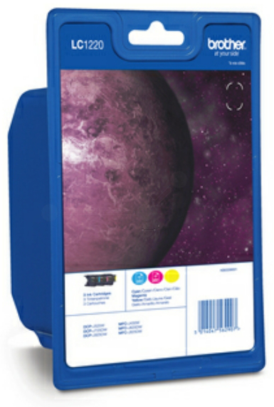 Original Brother LC1220RBWBPDR Tinte C/M/Y Spar Set