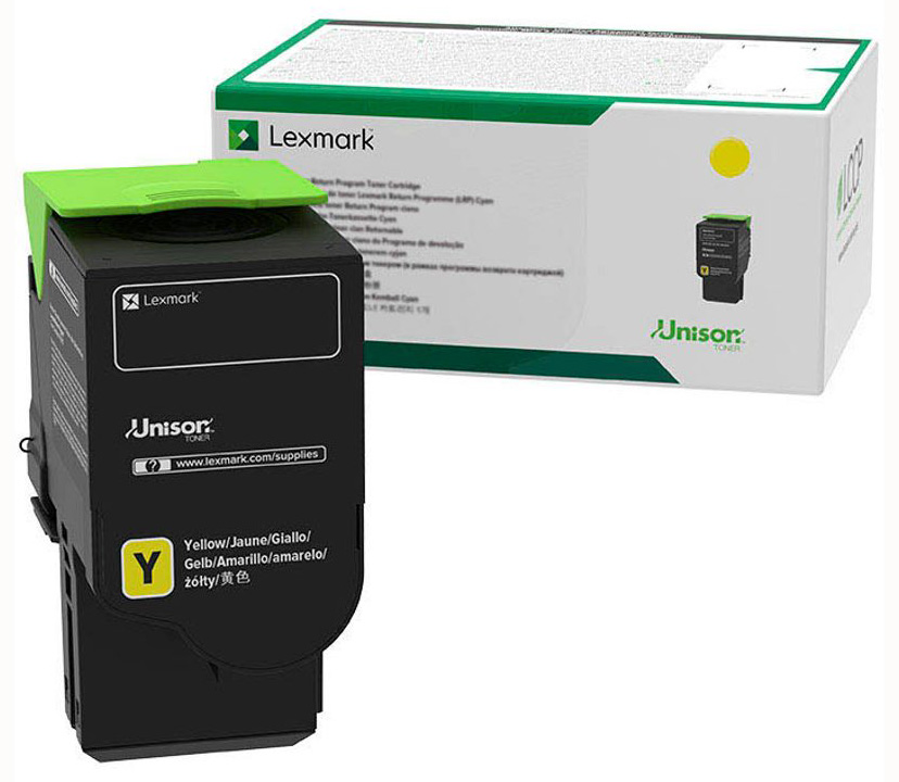 Original Lexmark 80C2HYE Toner Gelb XL