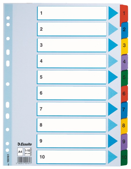 Esselte Register | DIN A4 | 1-10 · 10-teilig