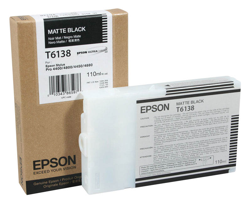 Original Epson T6138 | C13T613800 Tinte Matt Schwarz
