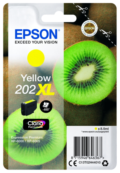 Original Epson 202XL | C13T02H44010 Tinte Gelb XL