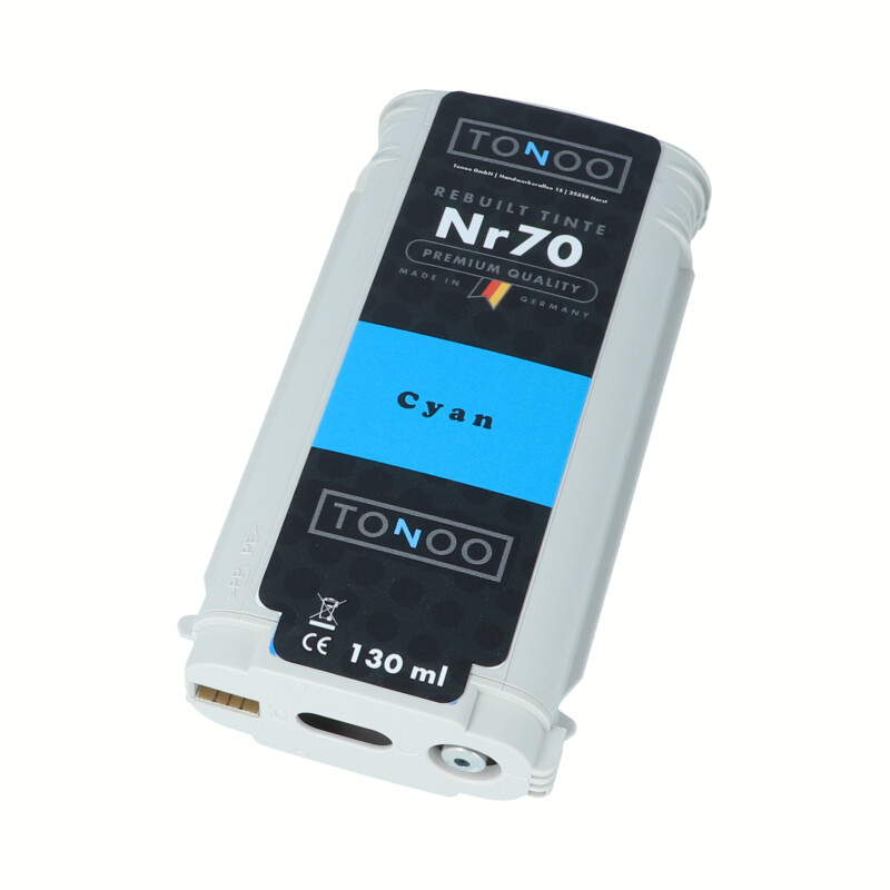 Tonoo® Tinte ersetzt HP 70 | C9452A Cyan