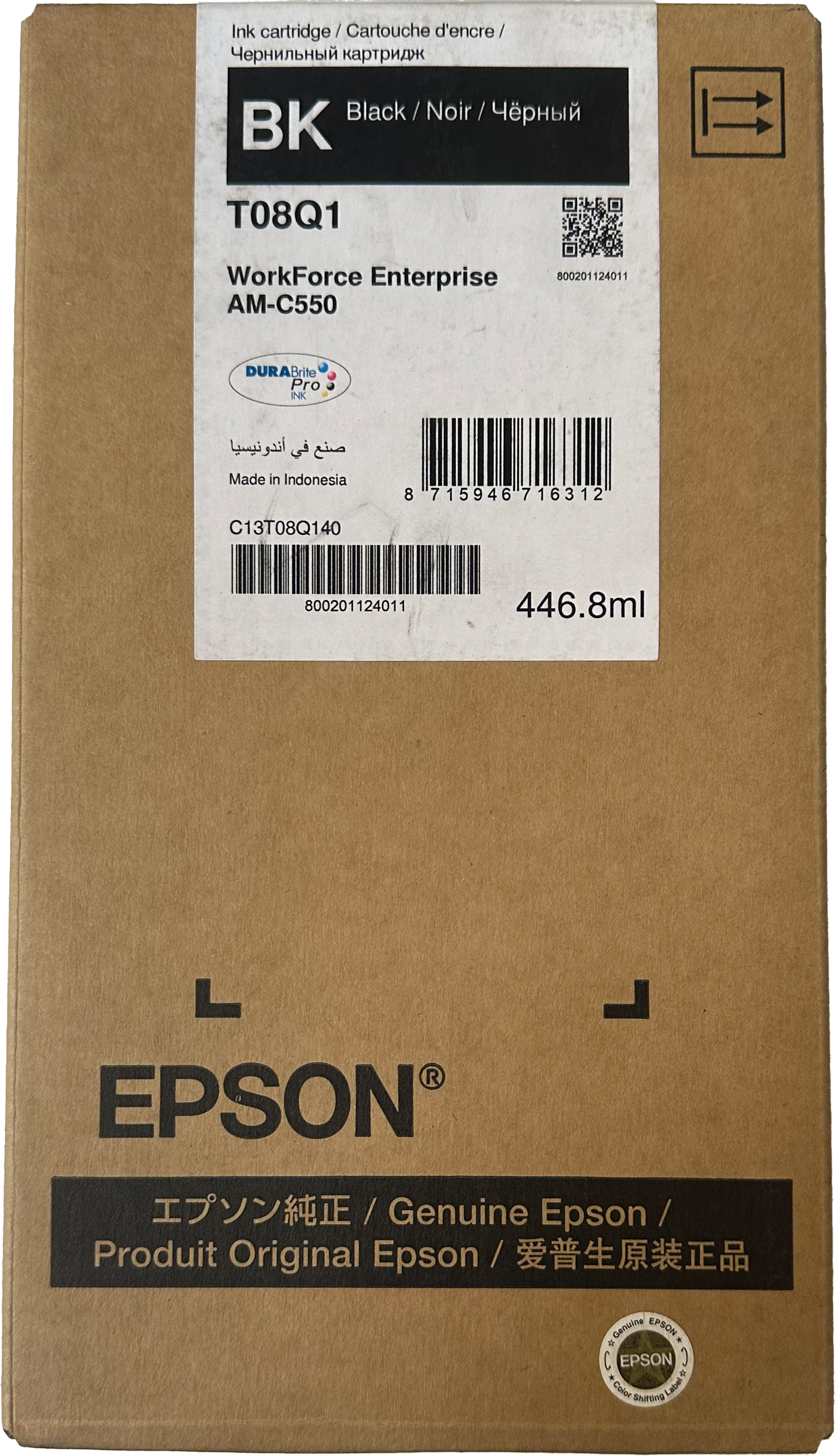 Original Epson T08Q1 | C13T08Q140 Tinte Schwarz