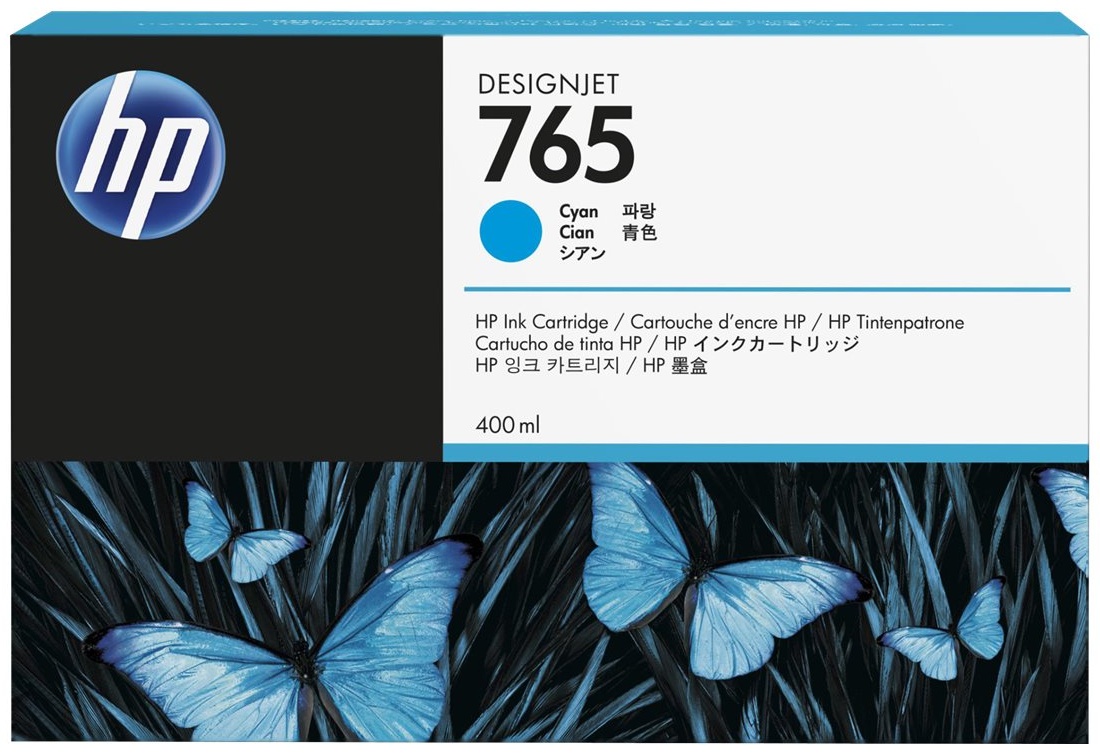 Original HP 765 | F9J52A Tinte Cyan