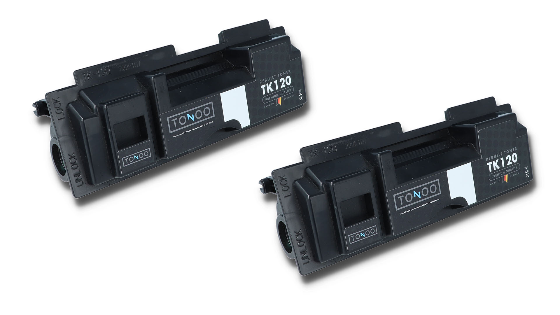 Tonoo® Toner ersetzt Kyocera TK120 Schwarz Doppelpack