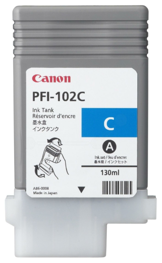 Original Canon PFI102C | 0896B001 Tinte Cyan