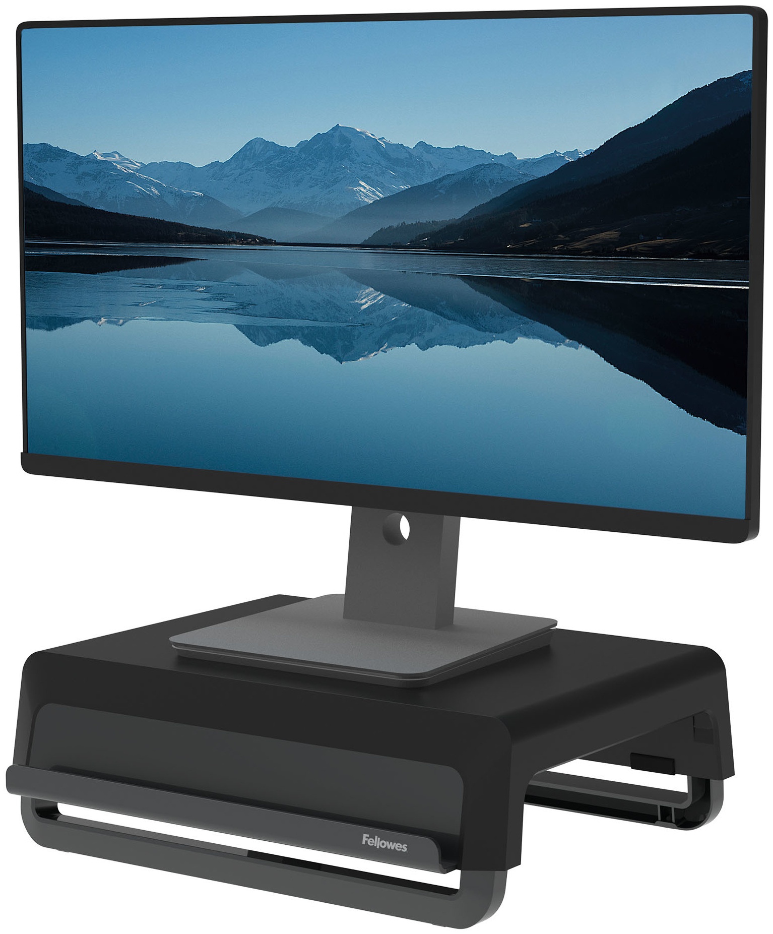 Fellowes Breyta Monitorständer | für 1 Monitor | bis 15 kg | Standfuß | höhenverstellbar | Schwarz