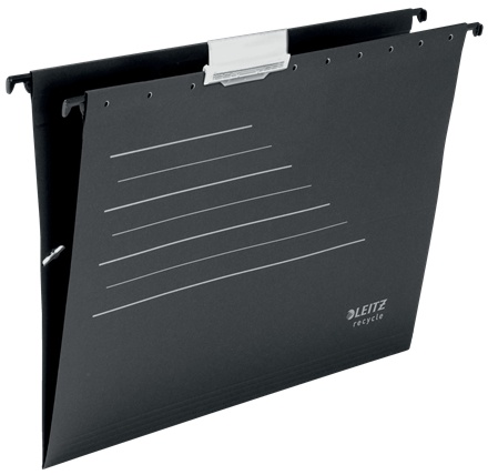 Leitz Hängemappe ALPHA | DIN A4 | Karton | Schwarz | 10er-Pack