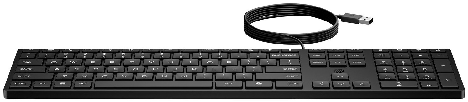 HP 320K Tastatur | Kabel (USB) | QWERTZ (DE) | mit Ziffernblock | Schwarz
