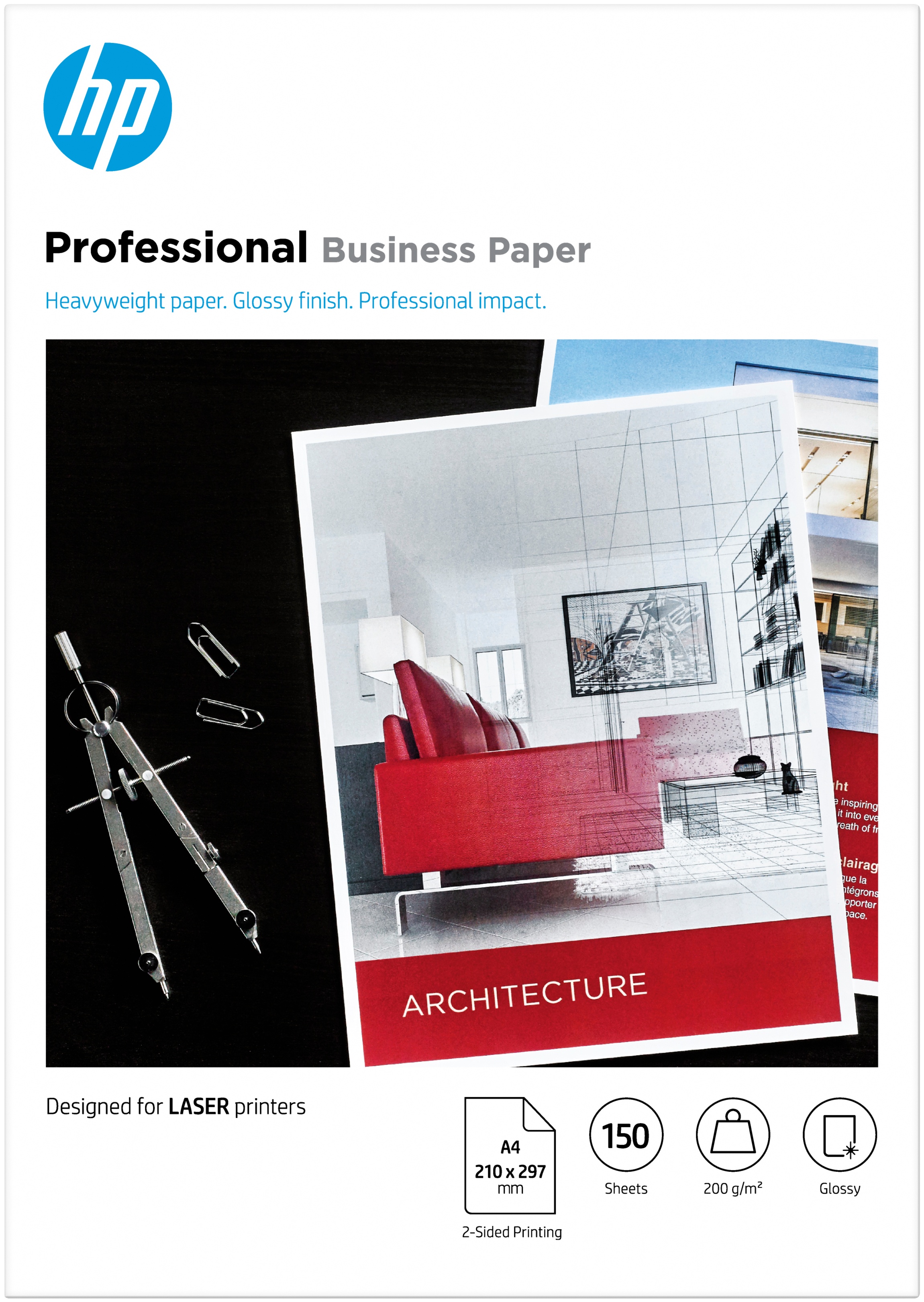HP Fotopapier 7MV83A Glänzend | A4 | 200 g/m² | 150 Blatt