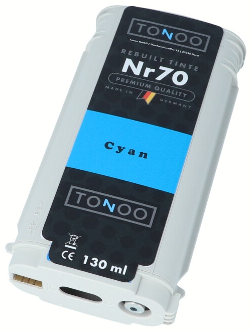 Tonoo® Tinte ersetzt HP 70 | C9452A Cyan