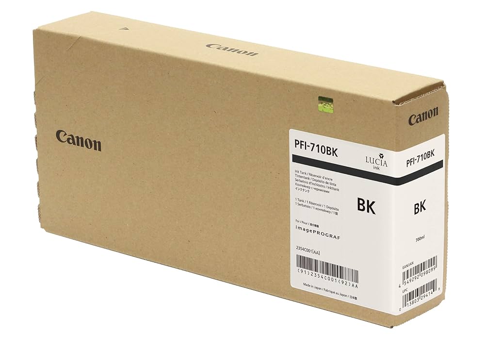 Original Canon PFI710BK | 2354C001 Tinte Schwarz XXL ( 2027 )