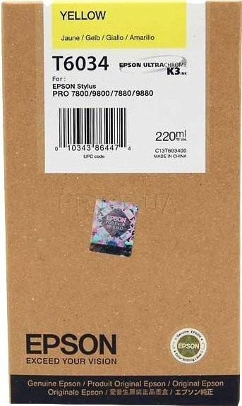 Original Epson T6034 | C13T603400 Tinte Gelb