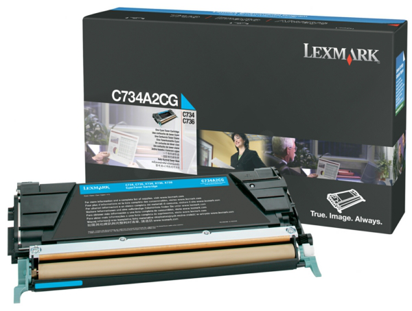 Original Lexmark C734A1CG | C734A6CG Toner Cyan