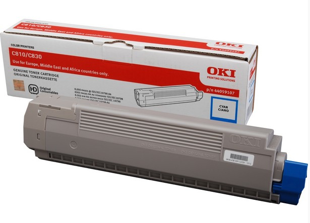 Original OKI 44059107 Toner Cyan
