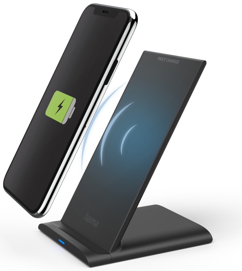 Hama Wireless Charger QI-FC10S Induktive Ladestation USB-C 10 W 1,0 m Kabel