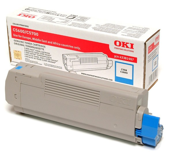 Original OKI 43381907 Toner Cyan ( A-Ware )