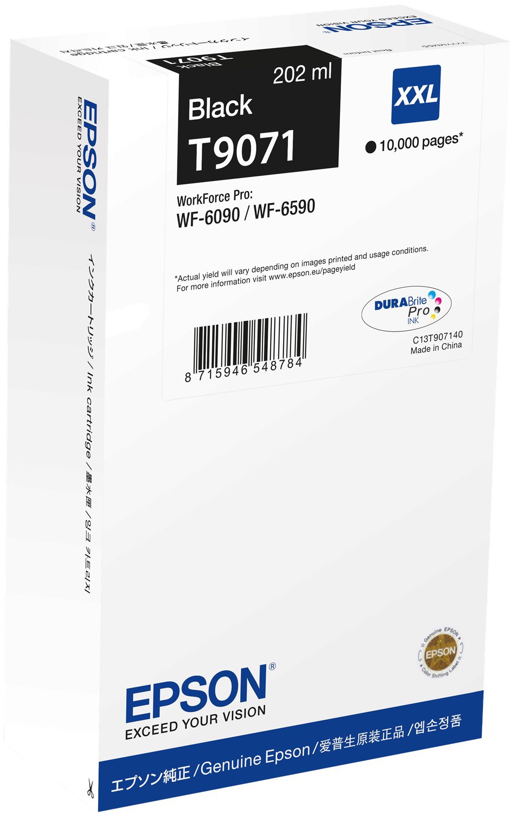 Original Epson T9071 | C13T907140 | C13T90714N Tinte Schwarz ( 2024 )