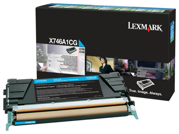 Original Lexmark X746A1CG Toner Cyan
