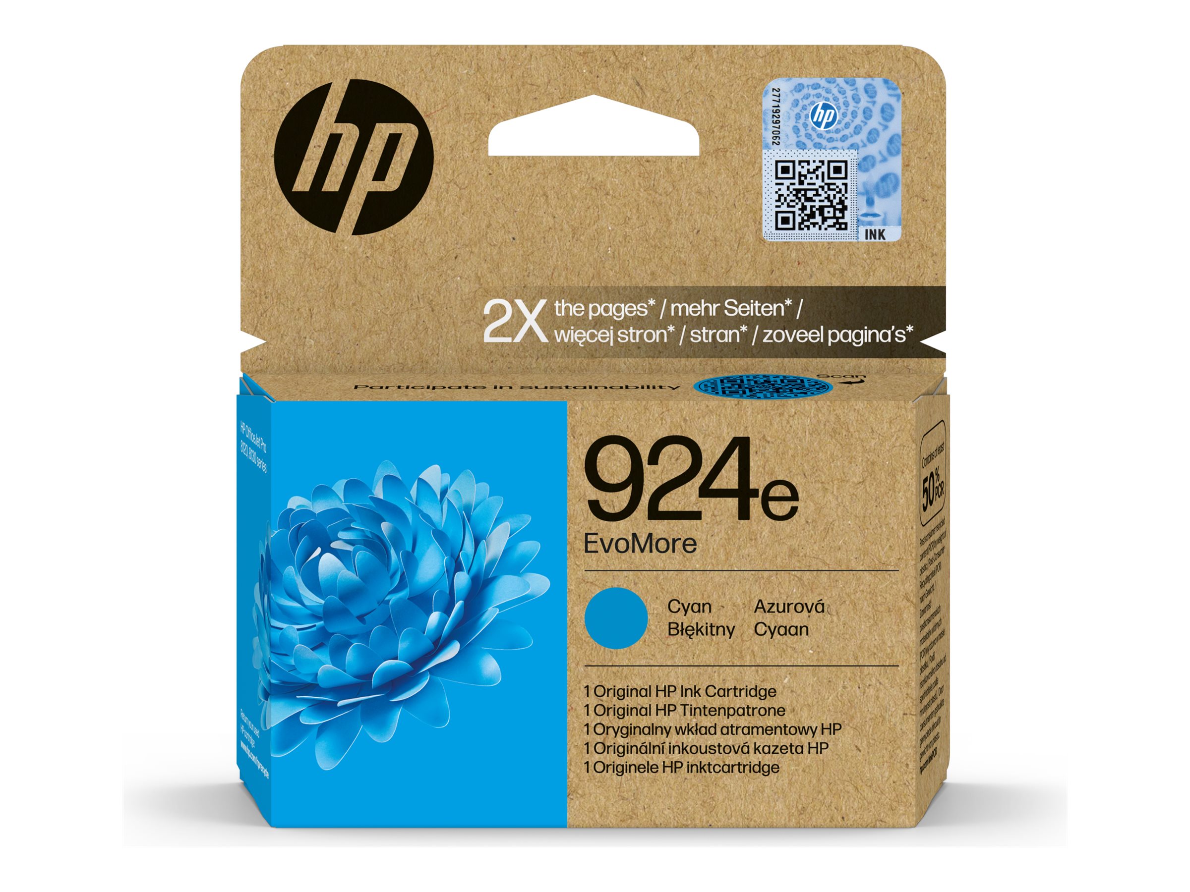 Original HP 924e | 4K0U7NE Tinte Cyan XL