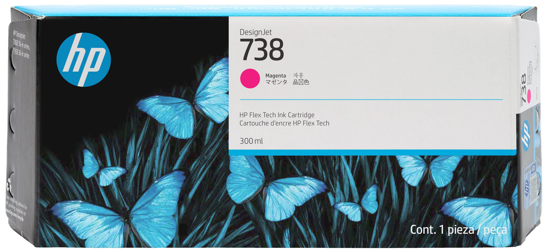 Original HP 738 | 676M7A Tinte Magenta XL