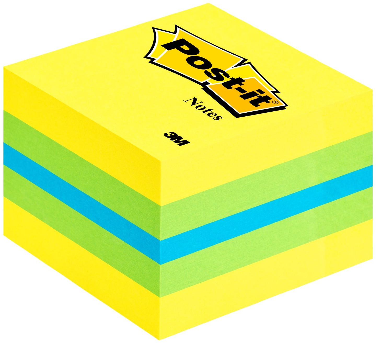Post-it® Haftnotizen Mini | Blau, Grün, Türkis, Gelb | 400 Blatt/Block