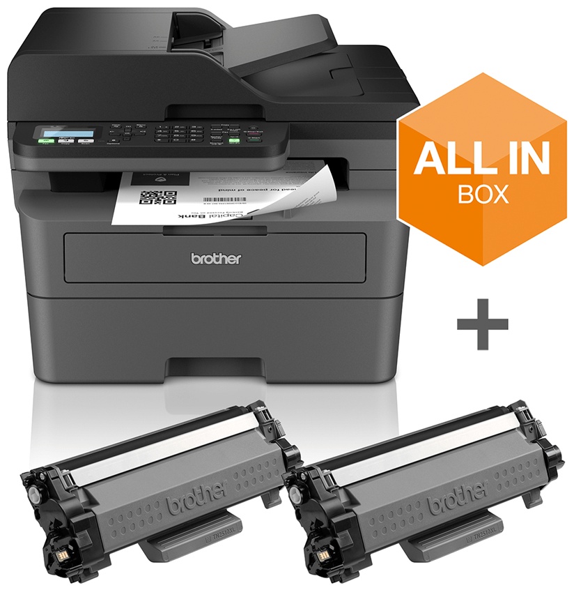 Brother MFC-L2827DWXL S/W Laser Multifunktionsdrucker | A4 | 32 S./Min | Duplex | WLAN