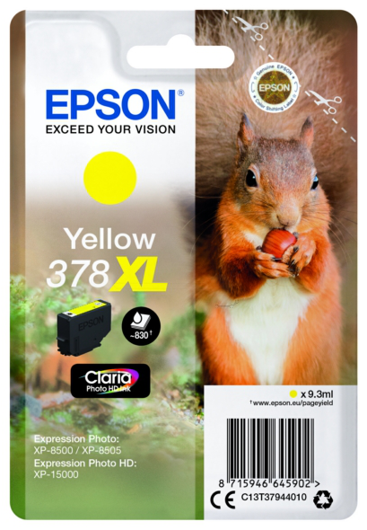 Original Epson 378XL | C13T37944010 Tinte Gelb XL