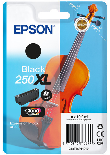 Original Epson 250XL | C13T16P14010 Tintenpatrone Schwarz XL