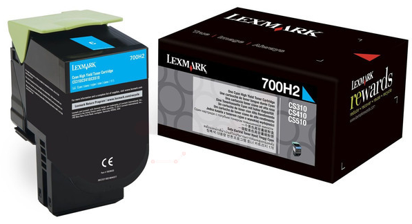Original Lexmark 700H2 | 70C0H20 Toner Cyan XL