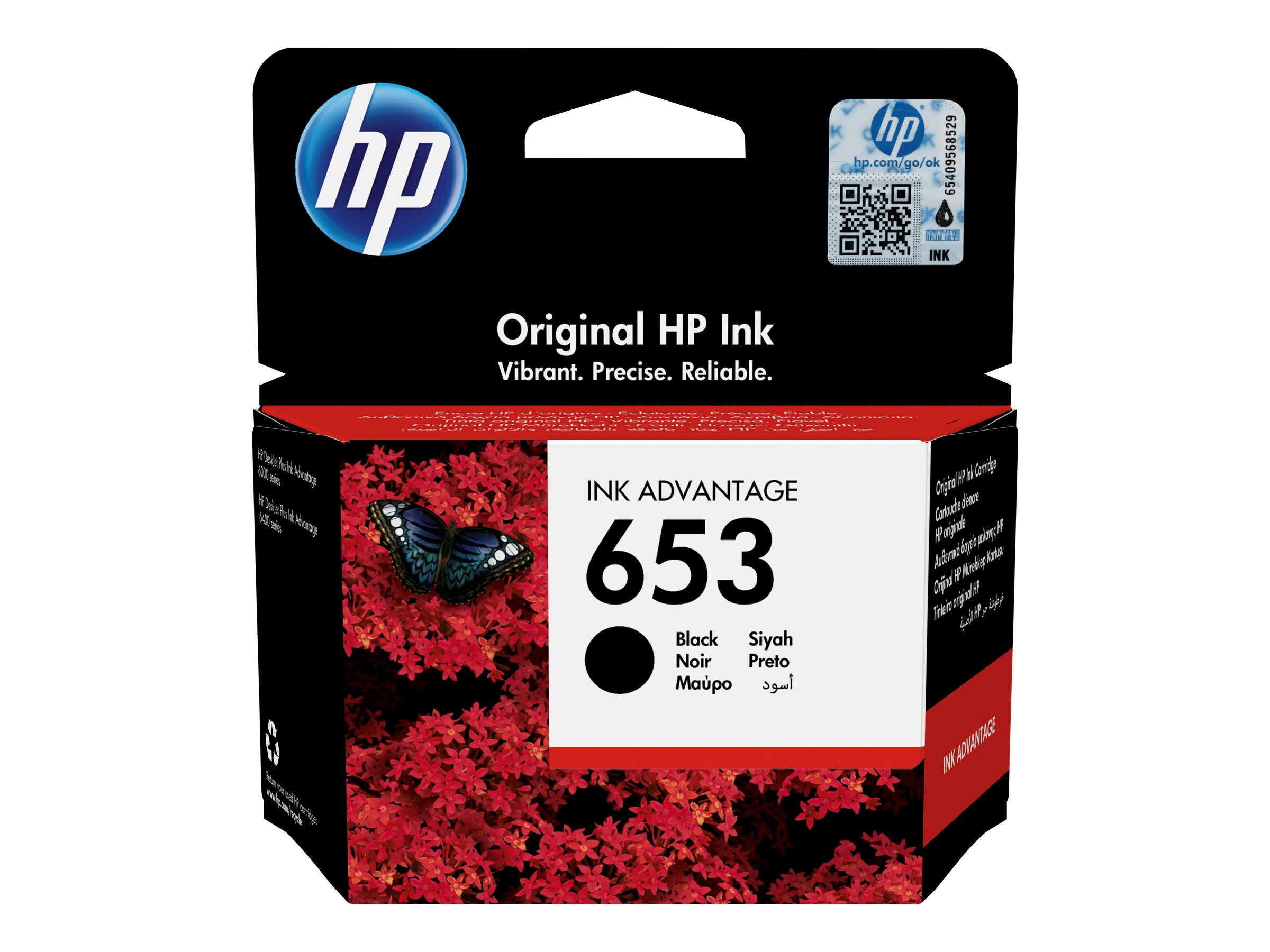 Original HP 653 | 3YM75AE Tinte Schwarz