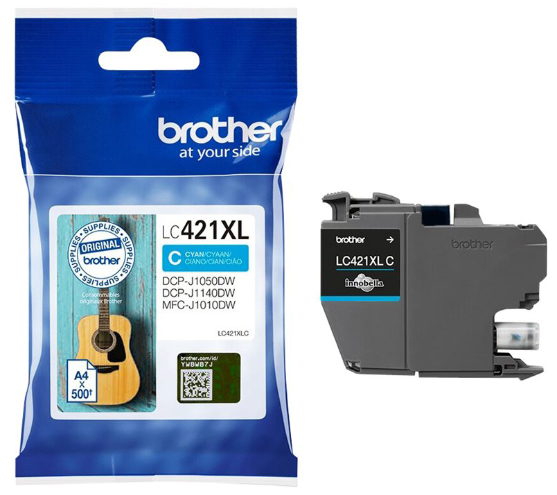 Original Brother LC421XLC Tinte Cyan XL