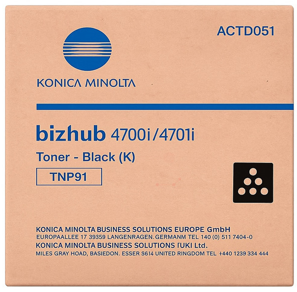 Original Konica Minolta TNP91 | ACTD051 Toner Schwarz