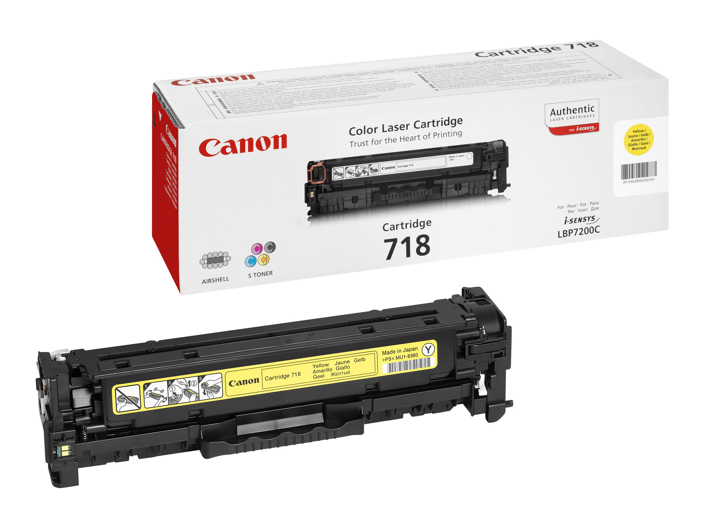 Original Canon 718 | 2659B002 | 2659B014 Toner Gelb