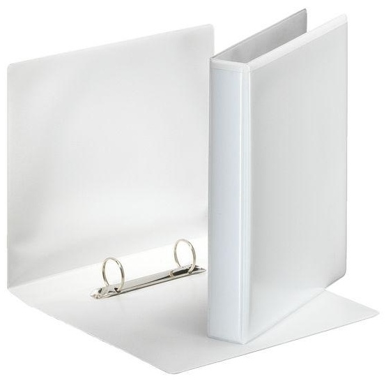 Esselte Präsentationsringbuch | DIN A5 hoch | 2 Ringe | 4,6 cm | Weiß | 12er-Pack