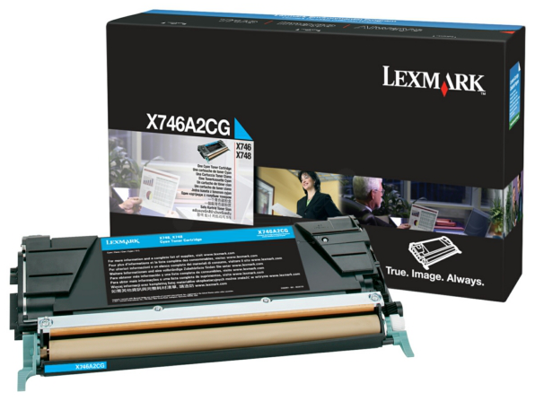 Original Lexmark X746A2CG Toner Cyan