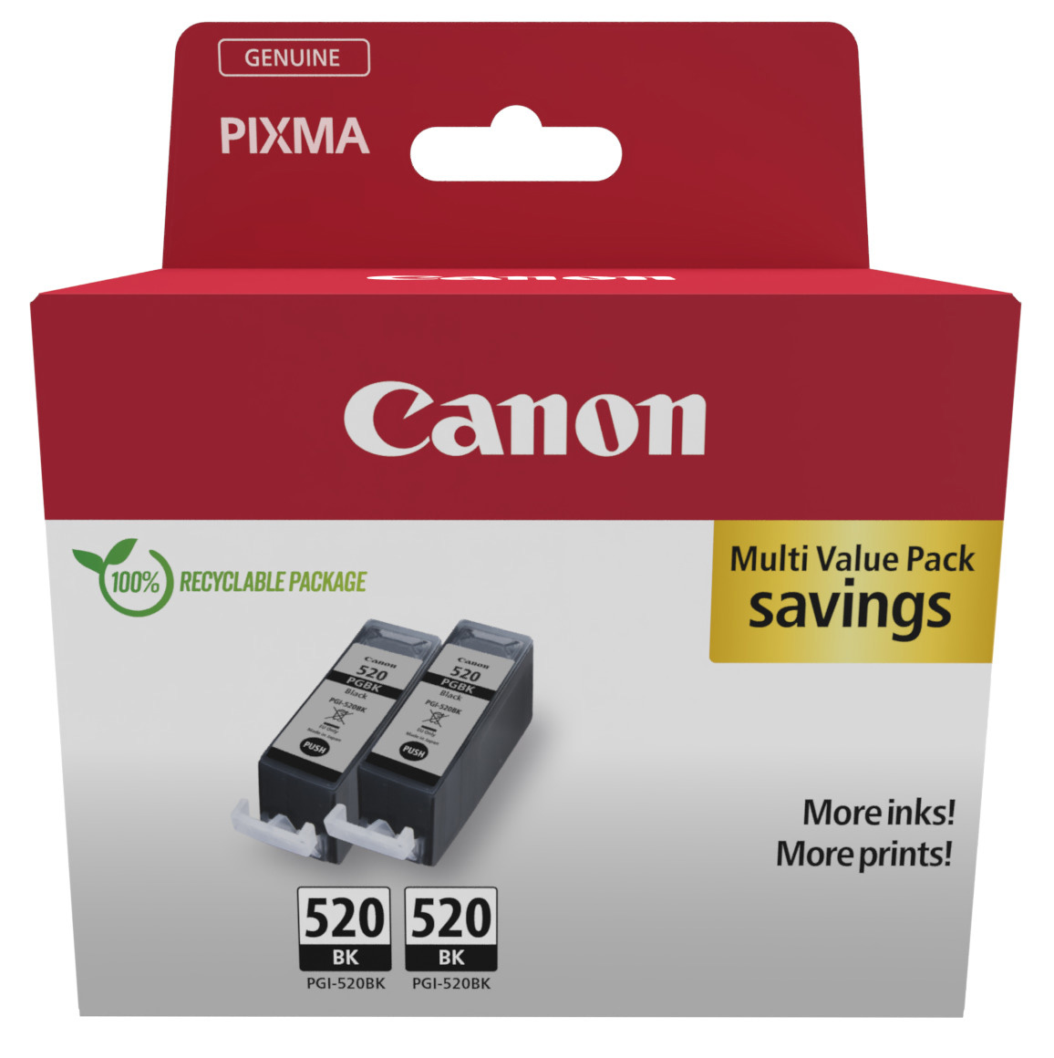 Original Canon PGI520BK | 2932B019 Tinte Schwarz Doppelpack