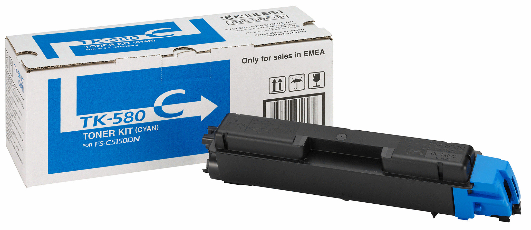 Original Kyocera TK580C | 1T02KTCNL0 Toner Cyan