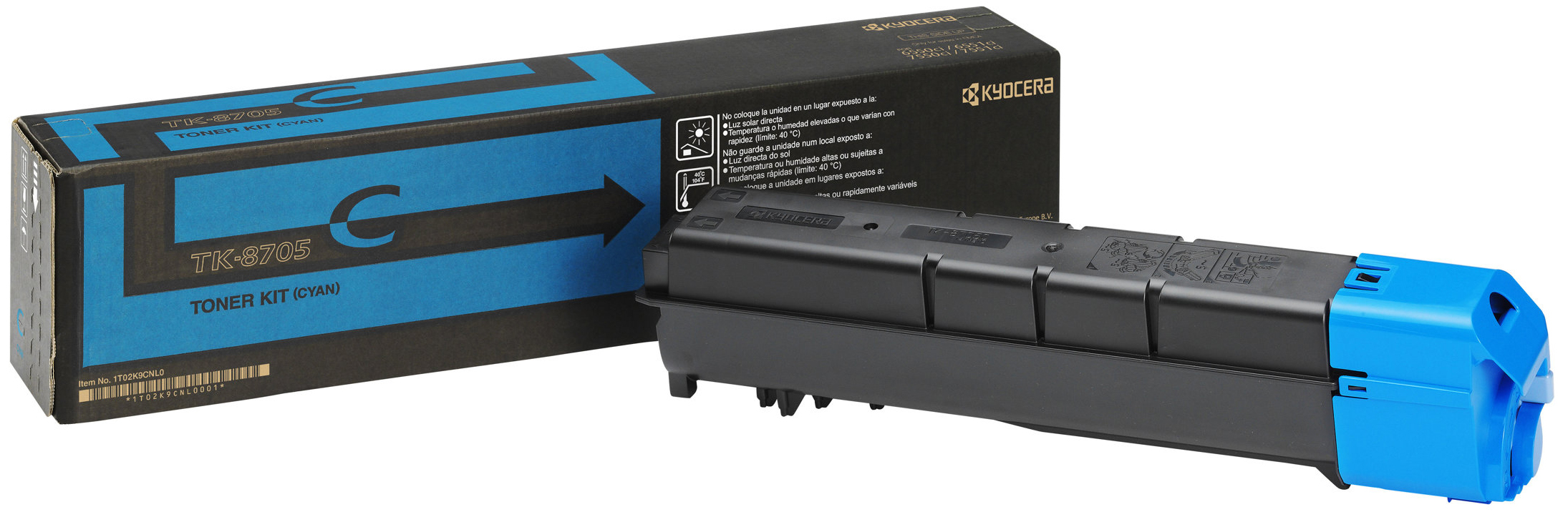 Original Kyocera TK8705C | 1T0T2K9CNL0 Toner Cyan