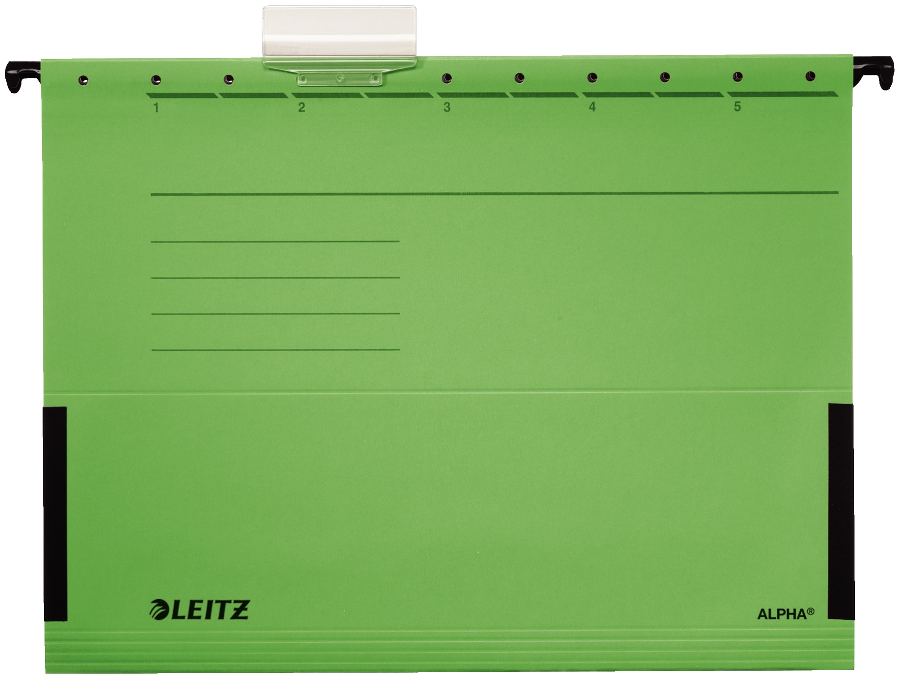 Leitz Hängetasche ALPHA 1986 | DIN A4 | Karton, Metall | Grün | 5er-Pack