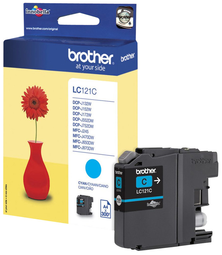 Original Brother LC121C Tinte Cyan