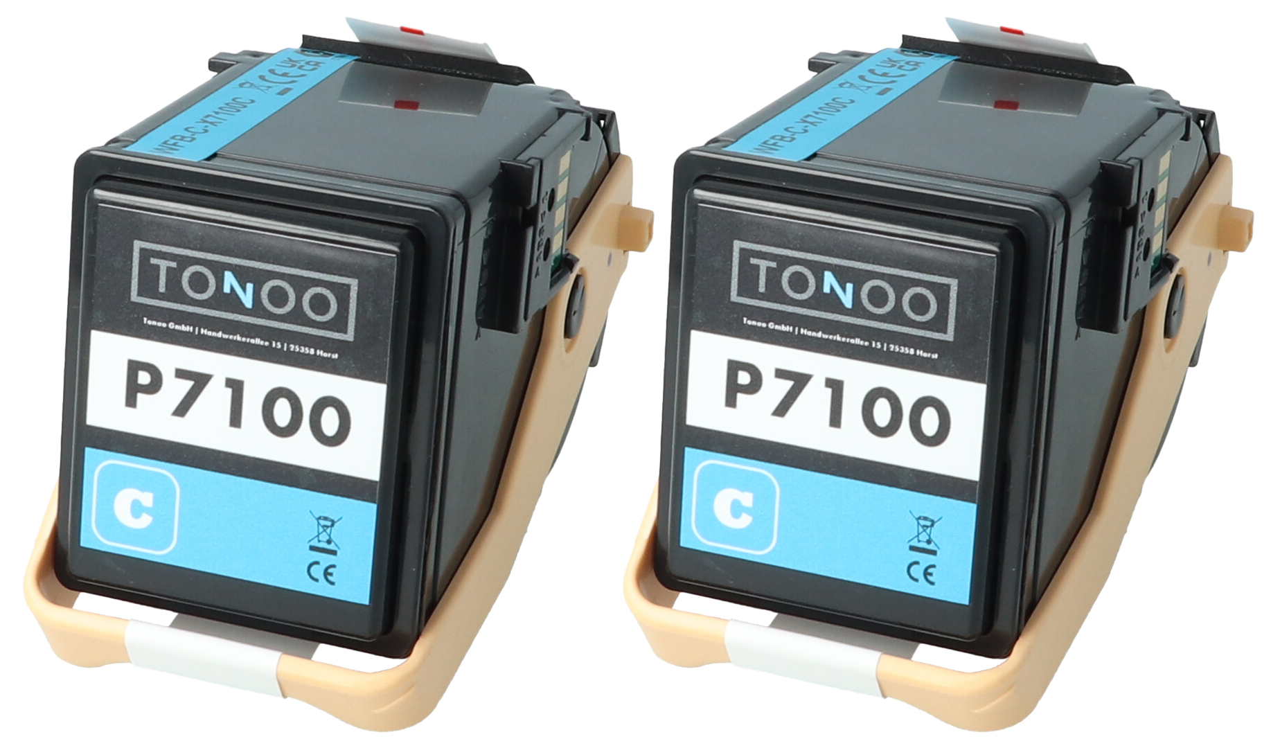 Tonoo® Toner ersetzt Xerox 106R02602 Cyan Doppel Pack