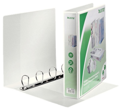 Leitz Präsentationsringbuch | DIN A4 | 4 Ringe | 6,3 cm | Weiß | 4er-Pack