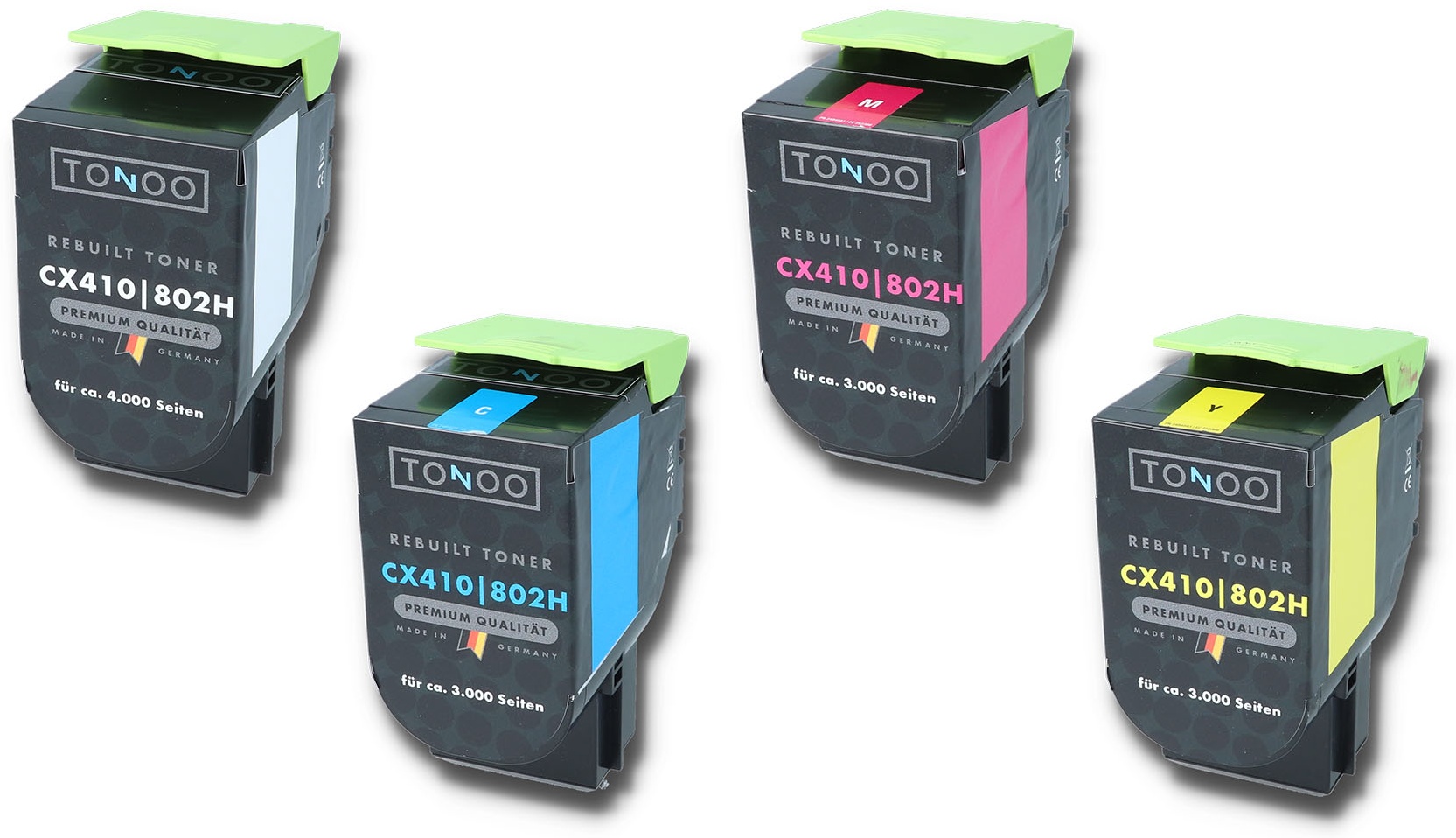 Tonoo® Toner ersetzt Lexmark CX410 | CX510 Spar Set XL