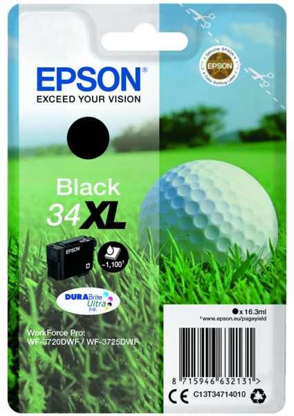 Original Epson 34XL | C13T34714010 Tinte Schwarz XL