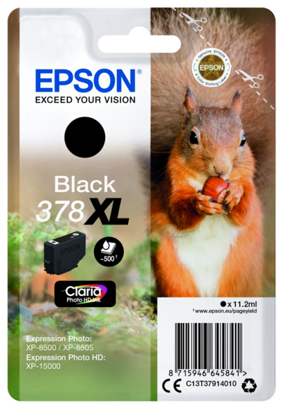 Original Epson 378XL | C13T37914010 Tinte Schwarz XL